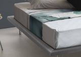 Letto matrimoniale grigio 180x215cm sfoderabile - Pietersite