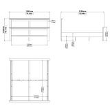 Letto matrimoniale grigio 199x210cm - Fusi