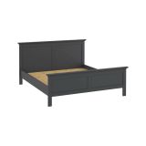 Letto matrimoniale grigio 199x210cm rete inclusa - Abies