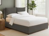 Letto Matrimoniale Grigio Antracite Sfoderabile Contenitore, Dimensione Materasso 160x200 cm Made in Italy - Davoli