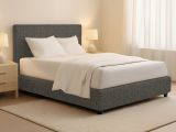 Letto Matrimoniale Grigio Antracite Sfoderabile Contenitore, Dimensione Materasso 160x200 cm Made in Italy - Lenta