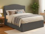 Letto Matrimoniale Grigio Antracite Sfoderabile Contenitore, Dimensione Materasso 160x200 cm Made in Italy - Orgiano