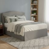 Letto Matrimoniale Grigio Cenere Sfoderabile Contenitore, Dimensione Materasso 160x190 cm - Turania