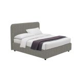 Letto Matrimoniale Grigio Cenere Sfoderabile Contenitore, Dimensione Materasso 160x200 cm - Argentina