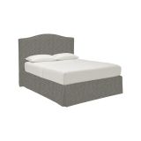 Letto Matrimoniale Grigio Cenere Sfoderabile Contenitore, Dimensione Materasso 160x200 cm - Orgiano