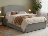 Letto Matrimoniale Grigio Cenere Sfoderabile Contenitore, Dimensione Materasso 160x200 cm - Orgiano