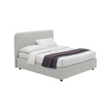 Letto Matrimoniale Grigio Chiaro Sfoderabile Contenitore, Dimensione Materasso 160x200 cm - Argentina