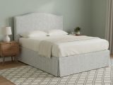 Letto Matrimoniale Grigio Chiaro Sfoderabile Contenitore, Dimensione Materasso 160x200 cm - Orgiano