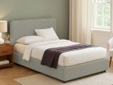Letto Matrimoniale Grigio Sabbia Sfoderabile Contenitore, Dimensione Materasso 160x200 cm Made in Italy - Argentina