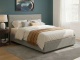 Letto Matrimoniale Grigio Sabbia Sfoderabile Contenitore, Dimensione Materasso 160x200 cm Made in Italy - Peia