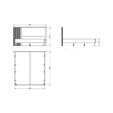 Letto Matrimoniale Grigio Scuro Marrone Rovere Dimensione Materasso 180x200 cm Peso Supportato 200 kg, Matrimoniale - Banff