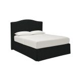 Letto Matrimoniale Grigio Scuro Sfoderabile Contenitore, Dimensione Materasso 160x190 cm - Turania