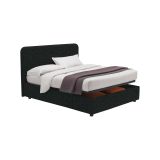 Letto Matrimoniale Grigio Scuro Sfoderabile Contenitore, Dimensione Materasso 160x200 cm - Argentina