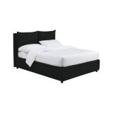 Letto Matrimoniale Grigio Scuro Sfoderabile Contenitore, Dimensione Materasso 160x200 cm - Davoli