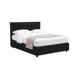 Letto Matrimoniale Grigio Scuro Sfoderabile Contenitore, Dimensione Materasso 160x200 cm - Melilli