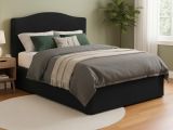 Letto Matrimoniale Grigio Scuro Sfoderabile Contenitore, Dimensione Materasso 160x200 cm - Orgiano