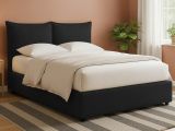Letto Matrimoniale Grigio Scuro Sfoderabile Contenitore, Dimensione Materasso 160x200 cm - Orino