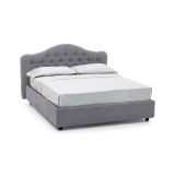 Letto Matrimoniale Grigio Sfoderabile Contenitore, Dimensione Materasso 160x190 cm Made in Italy - Arex