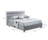 Letto Matrimoniale Grigio Sfoderabile Contenitore, Dimensione Materasso 160x200 cm Made in Italy - Briaglia