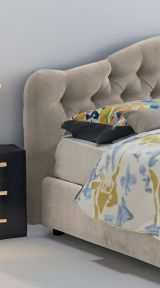 Letto Matrimoniale Grigio Tortora- Materasso Incluso Sfoderabile, Contenitore Made in Italy - Alfer