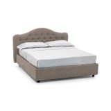 Letto Matrimoniale Grigio Tortora- Sfoderabile Contenitore, Dimensione Materasso 160x190 cm Made in Italy - Arex