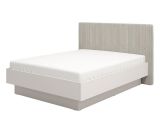 Letto Matrimoniale Grigio Tortora Testiera Imbottita Effetto Velluto Dimensione Materasso 160x200 cm, Peso Supportato 200 kg - Caprezzo