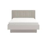 Letto Matrimoniale Grigio Tortora Testiera Imbottita Effetto Velluto Imbottito, Dimensione Materasso 180x200 cm - Ragogna