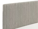 Letto Matrimoniale Grigio Tortora Testiera Imbottita Effetto Velluto Imbottito, Dimensione Materasso 180x200 cm - Ragogna