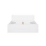 Letto matrimoniale Hortense, Sommier per camera da letto, Giroletto per stanza, Struttura porta materasso, 166x207 h80 cm, Bianco