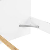 Letto matrimoniale Hortense, Sommier per camera da letto, Giroletto per stanza, Struttura porta materasso, 166x207 h80 cm, Bianco