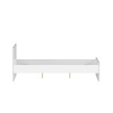 Letto matrimoniale Hortense, Sommier per camera da letto, Giroletto per stanza, Struttura porta materasso, 166x207 h80 cm, Bianco