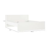 Letto matrimoniale Hortense, Sommier per camera da letto, Giroletto per stanza, Struttura porta materasso, 207x166 h80 cm, Bianco