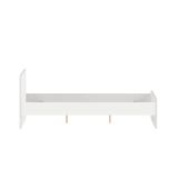 Letto matrimoniale Hortense, Sommier per camera da letto, Giroletto per stanza, Struttura porta materasso, 207x166 h80 cm, Bianco
