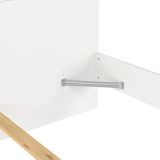 Letto matrimoniale Hortense, Sommier per camera da letto, Giroletto per stanza, Struttura porta materasso, 207x166 h80 cm, Bianco