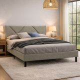 Letto matrimoniale Hypnos, 160x200 cm, Tortora