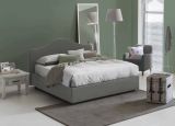Letto matrimoniale Isotta, Letto contenitore con rivestimento in tessuto, 100% Made in Italy, Apertura frontale, adatto per materasso Cm 160x200, Grigio