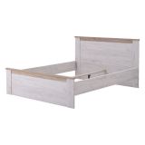 Letto Matrimoniale Marrone Larice Chiaro Marrone Rovere Dimensione Materasso 160x200 cm Peso Supportato 200 kg, Matrimoniale - Claviere
