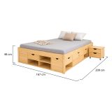 Letto Matrimoniale Marrone, - Ligosullo