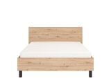 Letto Matrimoniale Marrone Rovere Nodi Dimensione Materasso 160x200 cm Peso Supportato 200 kg, Matrimoniale - Coazze