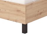 Letto Matrimoniale Marrone Rovere Nodi Dimensione Materasso 160x200 cm Peso Supportato 200 kg, Matrimoniale - Coazze