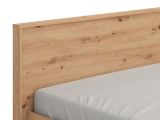 Letto Matrimoniale Marrone Rovere Nodi Dimensione Materasso 160x200 cm Peso Supportato 200 kg, Matrimoniale - Gamalero
