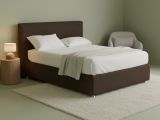 Letto Matrimoniale Marrone Sfoderabile Contenitore, Dimensione Materasso 160x190 cm - Fasanella