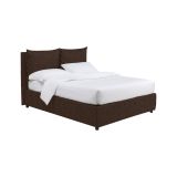 Letto Matrimoniale Marrone Sfoderabile Contenitore, Dimensione Materasso 160x200 cm - Davoli