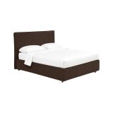 Letto Matrimoniale Marrone Sfoderabile Contenitore, Dimensione Materasso 160x200 cm - Peia