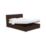 Letto Matrimoniale Marrone Sfoderabile Contenitore, Dimensione Materasso 160x200 cm - Peia