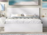 Letto matrimoniale moderno bianco 205x169cm compatto - Ignacio