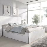 Letto matrimoniale moderno bianco 205x269cm - Usman