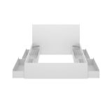 Letto matrimoniale moderno bianco 205x269cm - Usman