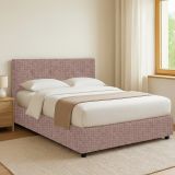 Letto Matrimoniale Rosa Antico Sfoderabile Contenitore, Dimensione Materasso 160x190 cm - Colere