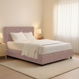 Letto Matrimoniale Rosa Antico Sfoderabile Contenitore, Dimensione Materasso 160x190 cm - Fasanella